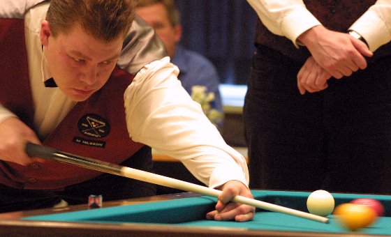 Der Turniersiger Michael Nilsson (BK Paradis Lund, Schweden),
GD 1,335, BED 1,875, BES 3,000, HS 11